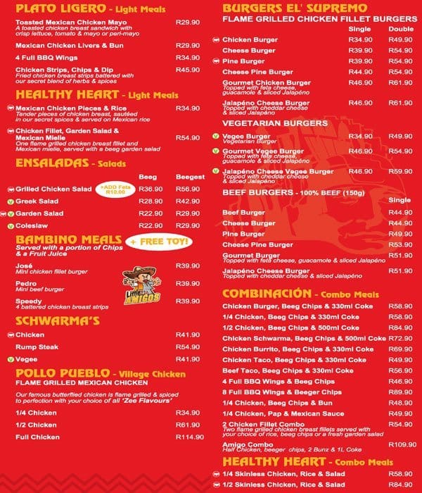 Menu de Mochachos Mall@Reds