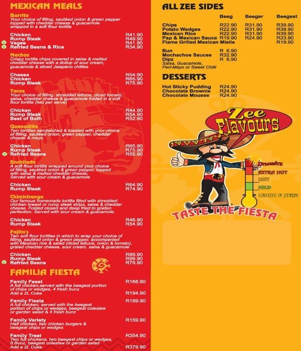 Menu de Mochachos Mall@Reds