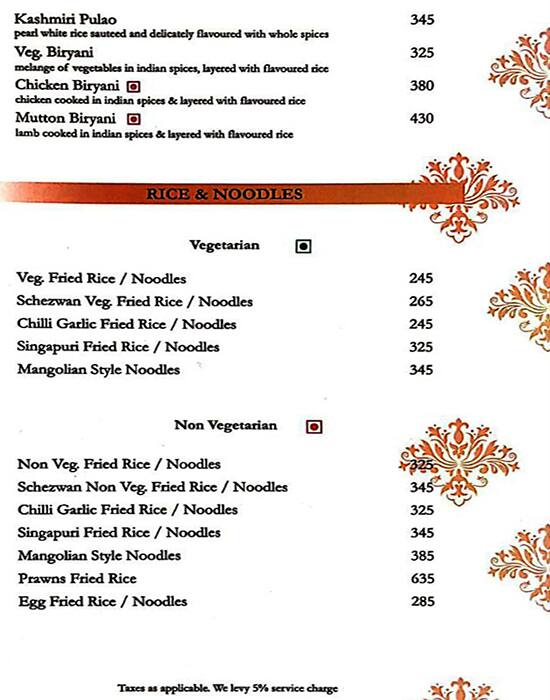 Krips Restaurant menu