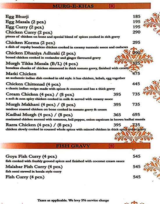 Krips Restaurant menu