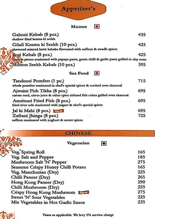 Krips Restaurant menu