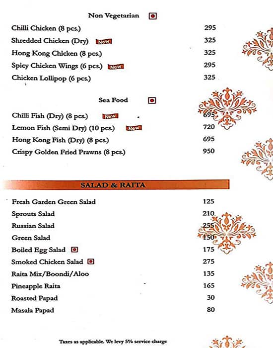 Krips Restaurant menu