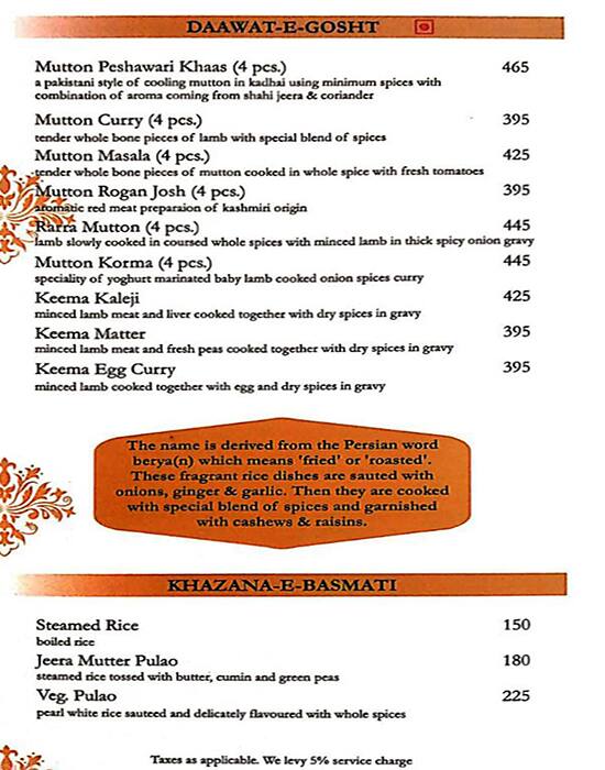 Krips Restaurant menu