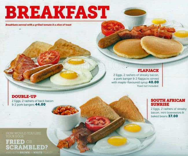 Wimpy Menu And Prices