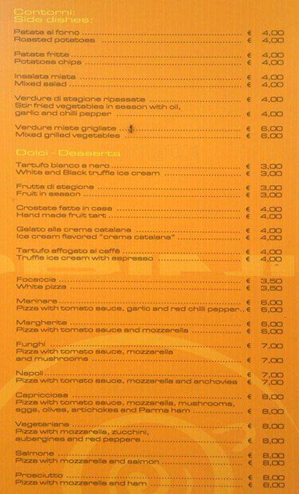 Menu di Dubbini cafè 