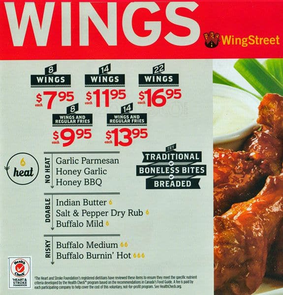 Menu at Pizza Hut pizzeria, New Westminster, 800 McBride Blvd 20