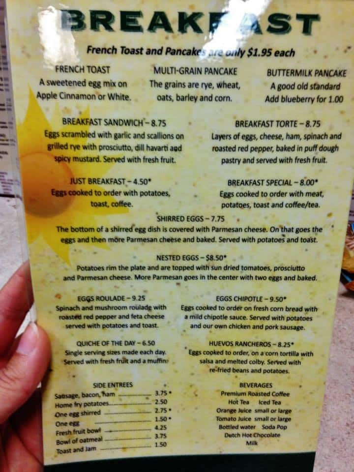 Menu at Chef John's Bakery & Cafe, Ludington