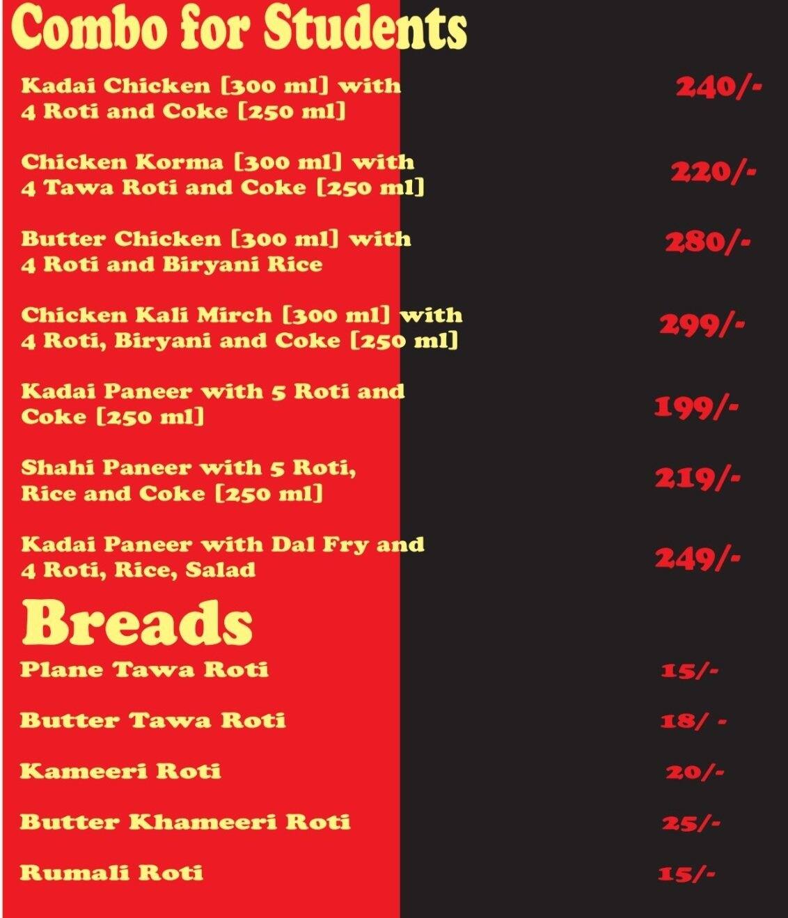 Menu of The Friend Food, New Ashok Nagar, Noida