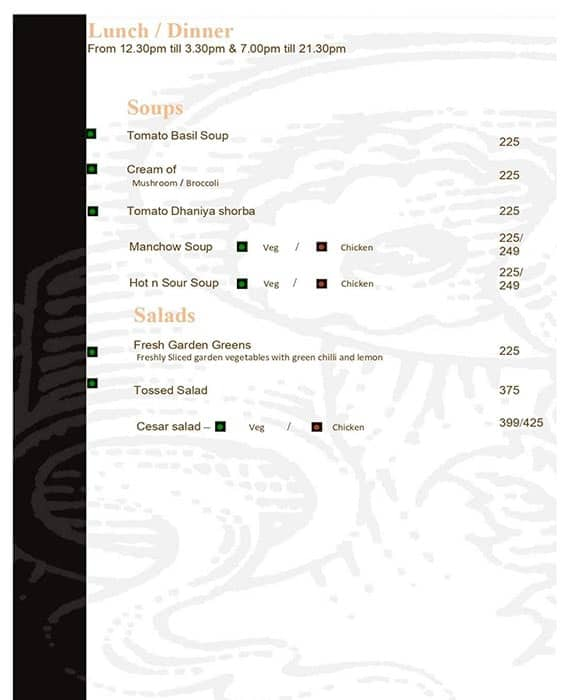 Menu At Itc - Fortune Select Grand,chennai, Chennai