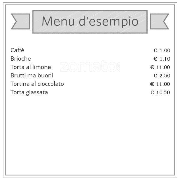 Menu di Pasticceria Fugazza 