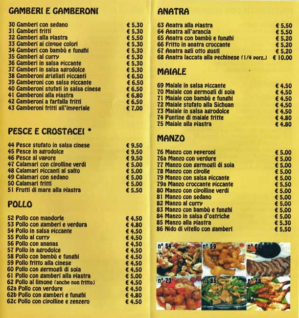 Ristorante - La Capitale Speisekarte