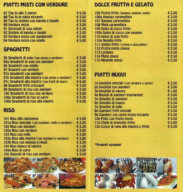 Ristorante - La Capitale Speisekarte