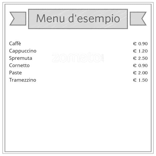 Menu di Pasticceria Bar Tre M 