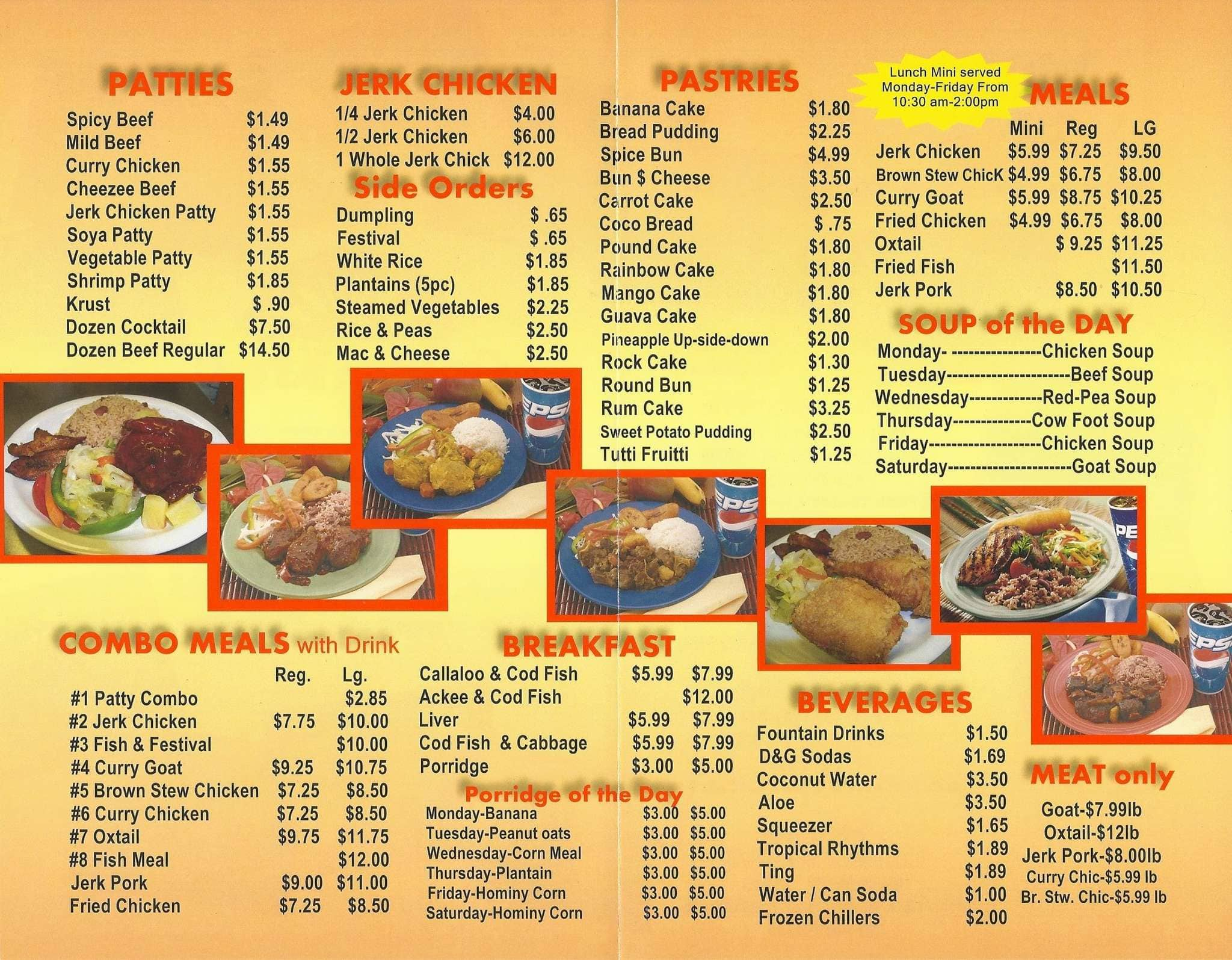 golden krust caribbean bakery and grill the bronx new york menu