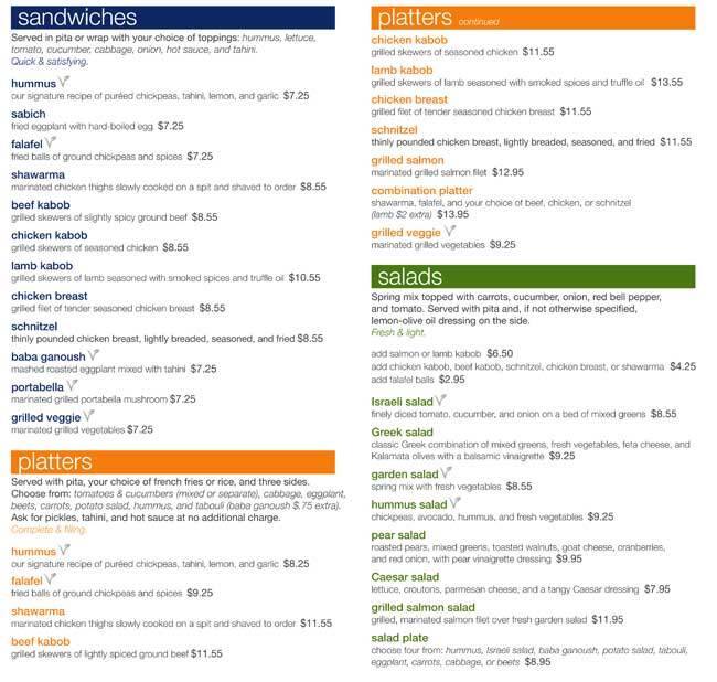 Hummus Grill Menu, Menu for Hummus Grill, Ardmore, Montgomery County