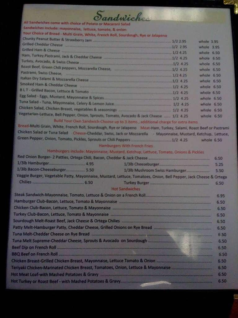 Jenny Lynn's Cafe Menu, Menu for Jenny Lynn's Cafe, Porterville ...