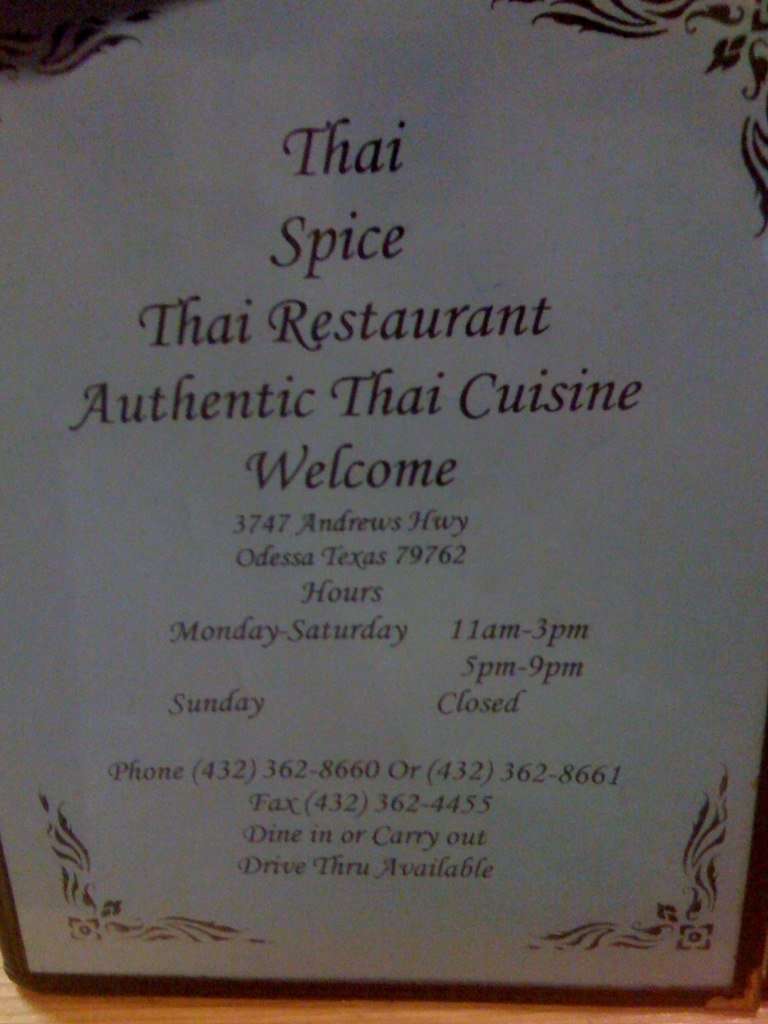 Thai Spice Restaurant Menu Menu For Thai Spice Restaurant Odessa   9a1c42a53198ce8a989600109bd57bd2 