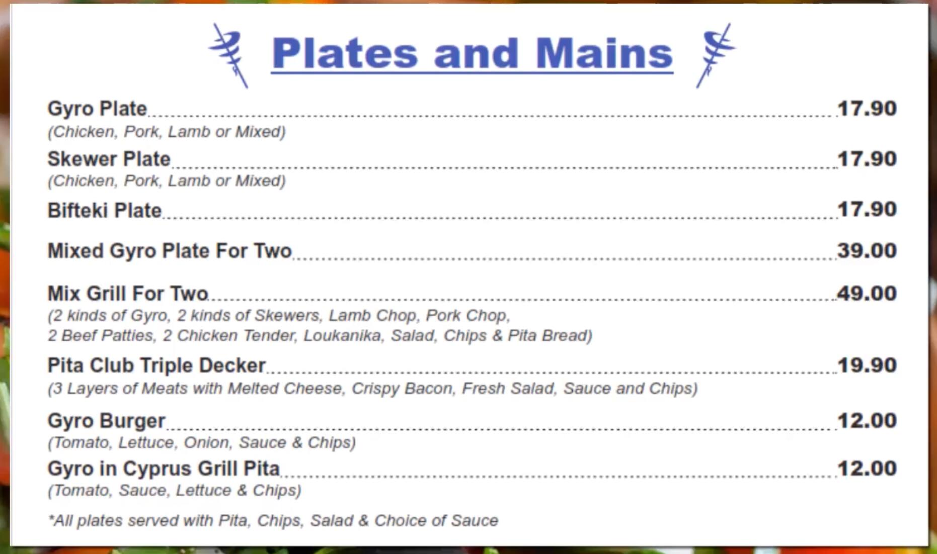 Menu at Pita Wrap It restaurant, Huntingdale