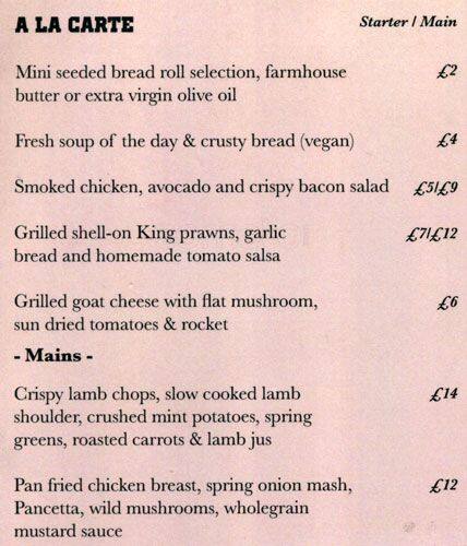 The Rocket menu