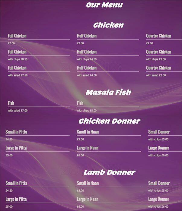 Menu at Charcoal Chicken fast food, Hounslow, 9294 Staines Rd