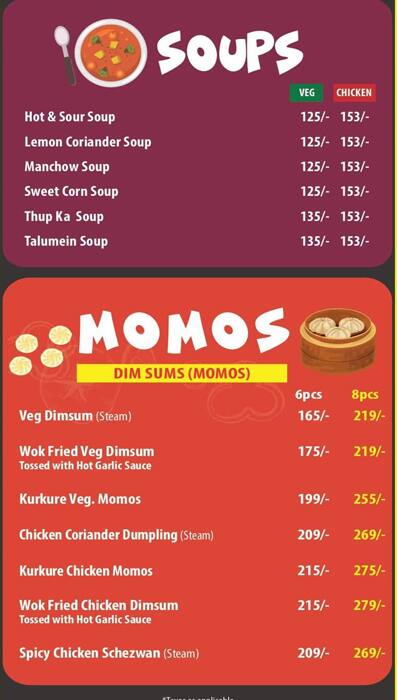 Deluxe Dhaba jerakpur menu