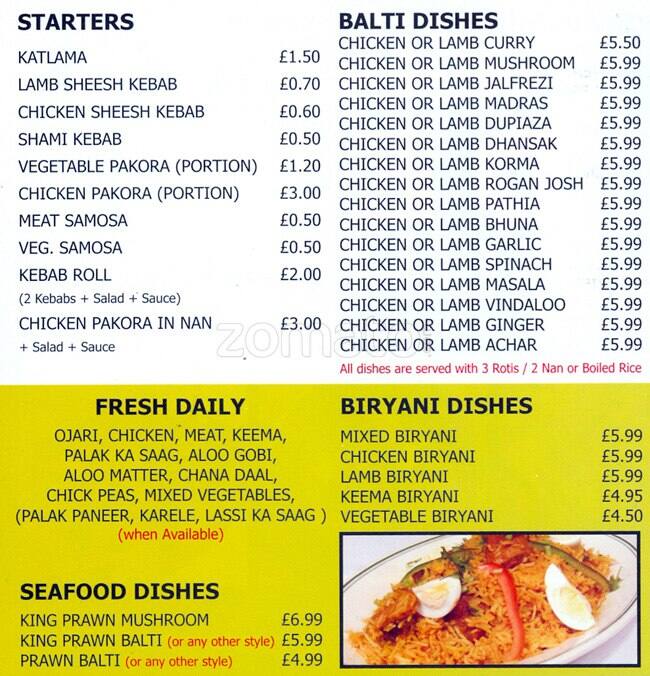 Desi Roti & Khana Menu, Menu for Desi Roti & Khana, Smethwick