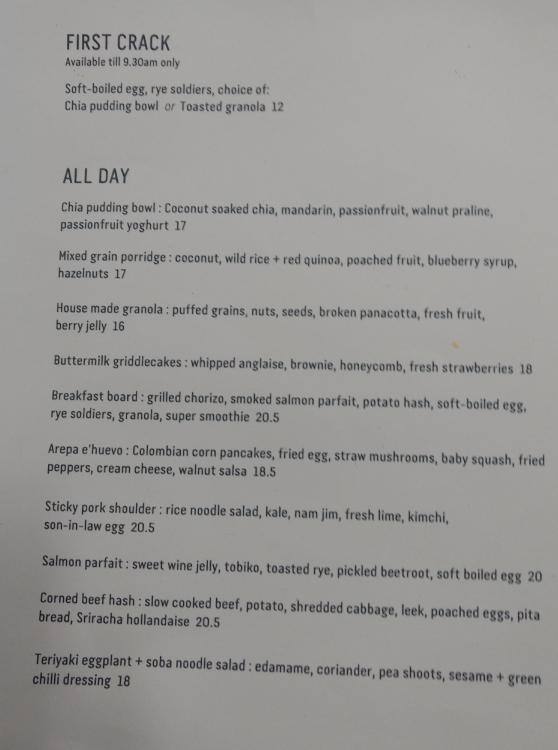 Auction Rooms Menu, Menu for Auction Rooms, North Melbourne, Melbourne