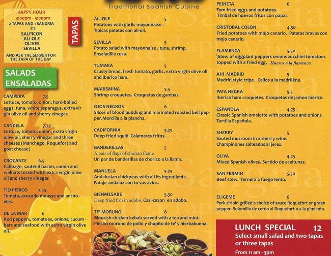 Tapa Ole Menu, Menu for Tapa Ole, Saratoga, Saratoga - Urbanspoon/Zomato