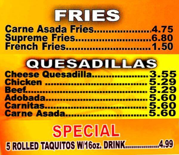 Menu At Alberto's Mexican Food Restaurant, Oceanside, Frazee Rd #6152