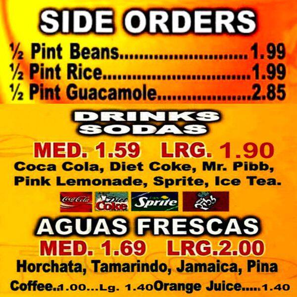 Menu At Alberto's Mexican Food Restaurant, Oceanside, Frazee Rd #6152