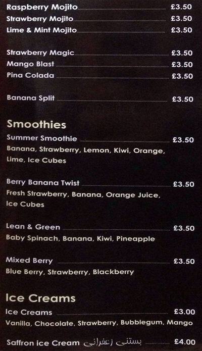 Walnut Bakery menu