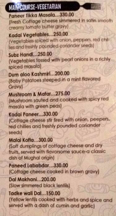Ziya menu