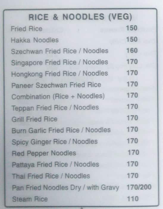Chopstix menu