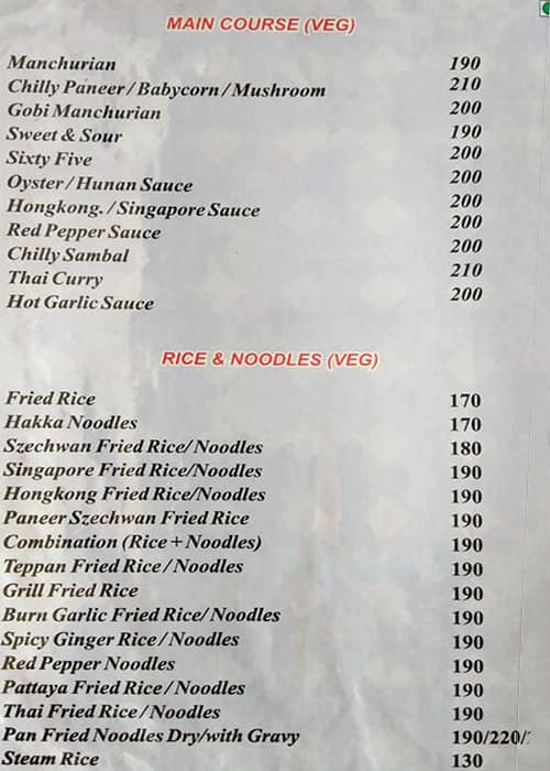 Chopstix menu
