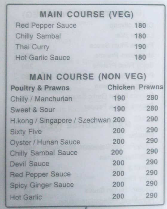 Chopstix menu