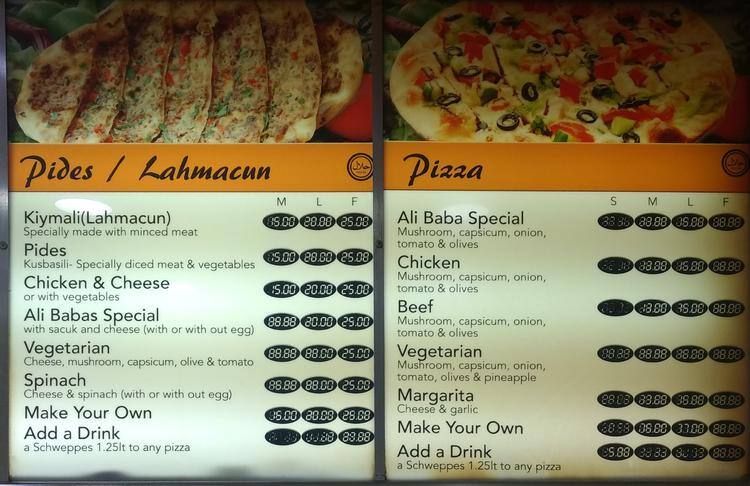 Ali Baba Charcoal Chicken Menu