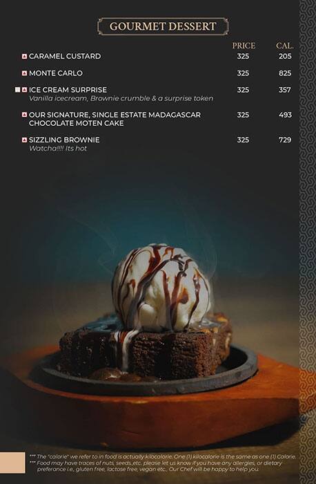 The Lords and Barons menu