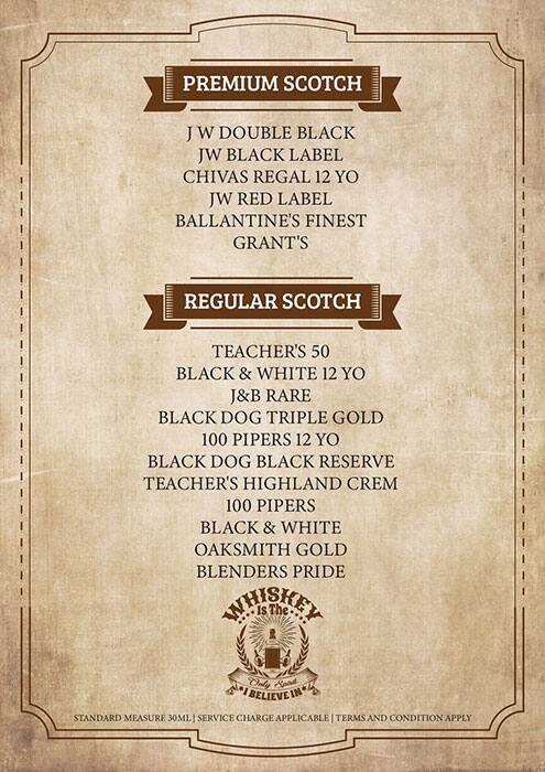 The Lords and Barons menu