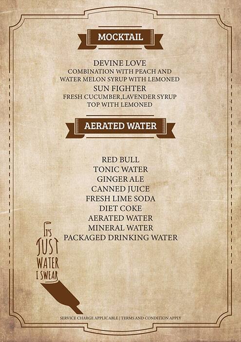 The Lords and Barons menu