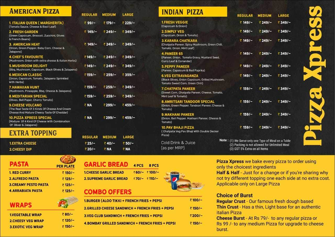 Louie's pizza deals menu