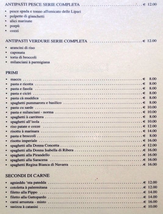 Menu di Al Merluzzo Felice 