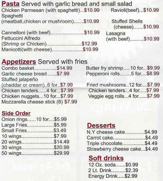 Texas Pizza Menu, Menu for Texas Pizza, Upper Kirby, Houston ...