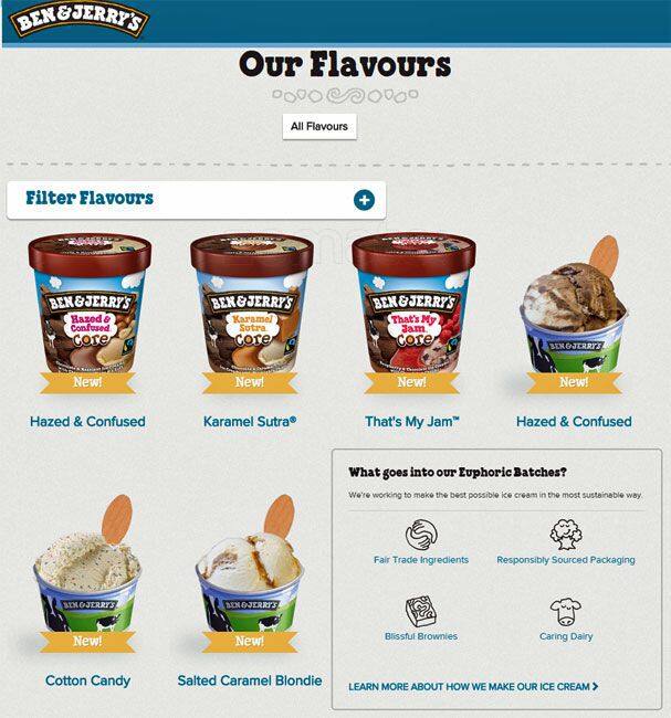 Ben & Jerry's Menu, Menu for Ben & Jerry's, Northbridge, Perth ...