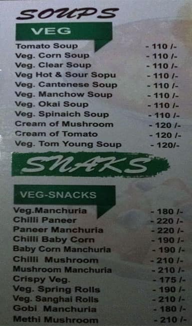 Silver Spoon Menu Menu For Silver Spoon Gurunanak Colony Vijayawada