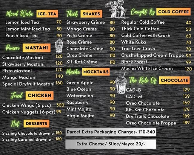 Menu of Cravex Cafe, PuneSolapur Road, Pune
