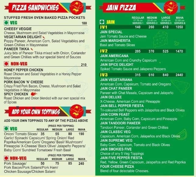 Menu at Smokin' Joe's, Mumbai, L.B.S. Marg