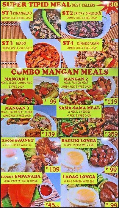 Menu at Taste of Laoag restaurant, Quezon City, 1115 Epifanio de los ...