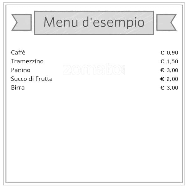 Menu di Bar antica roma 