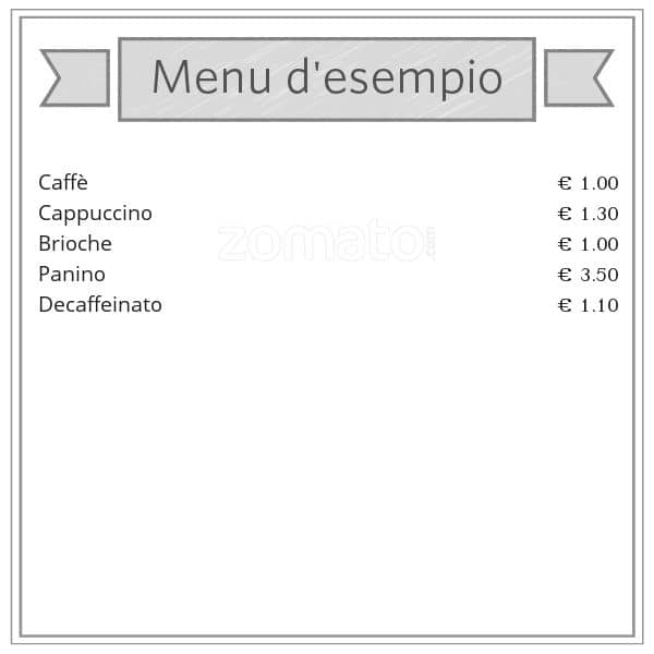 Menu di L'amico Bar 