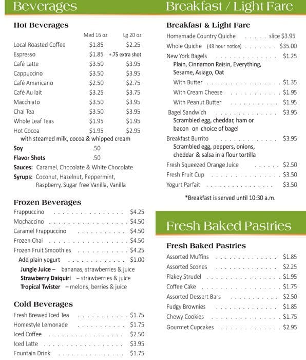 SpoonZ Cafe Menu, Menu for SpoonZ Cafe, Downtown, Phoenix Urbanspoon